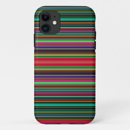 美しカラフルい色のストライプ Case-Mate iPhoneケース (裏面)