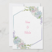 美しカラフルい花の招待 招待状 (裏面)