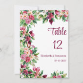 美しカラフルい花束表番号 招待状 (正面)