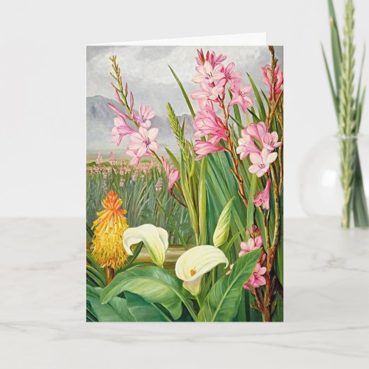 美しカラフルい花空白のノートカード カード (正面)