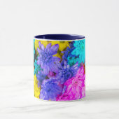 美しカラフルい花 マグカップ (中央)