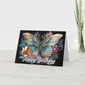 美しカラフルい芸術的バタフライ カード (正面)