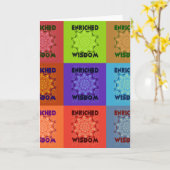 美しカラフルい豊かな知恵ポップ・アートの カード (黄色い花)