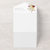 美しカラフルい野結婚花 オールインワン招待状 (外側)