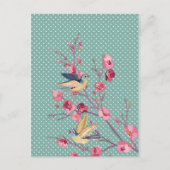 美しガーリーいシックヴィンテージ春の木の花 ポストカード (正面)