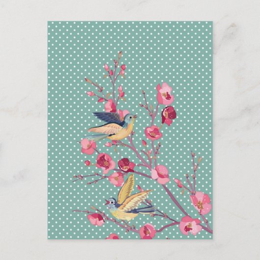 美しガーリーいシックヴィンテージ春の木の花 ポストカード (正面)