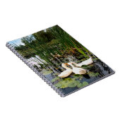 美しクラシックい湖に白いアヒル ノートブック (右側)