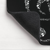 美しクールいホワイトミュージックノート マウスパッド (コーナー)