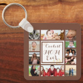 美しクールい母親と写真のコラージュ キーホルダー (正面)
