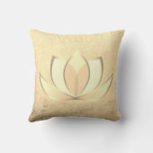 美しスタイリッシュいシック金ゴールドロータス、禅 クッション (裏面)