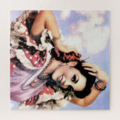 美しスペインのいフラメンコダンサーインレッド水玉模様 ジグソーパズル (横)