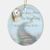 美しパーソナライズされたいペット祈りの言葉 セラミックオーナメント (左)