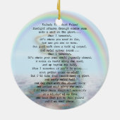 美しパーソナライズされたいペット祈りの言葉 セラミックオーナメント (裏面)