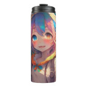 美しパーソナライズされたいレインボーアニメの少女 タンブラー (正面)