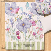 美しパーソナライズされたい植物紫色の緑 フリースブランケット