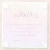 美しパーソナライズされたい母歌 ガラスコースター (裏面)