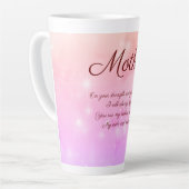 美しパーソナライズされたい母詩 カフェラテマグ (左アングル)