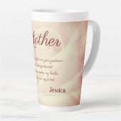 美しパーソナライズされたい母詩 カフェラテマグ (右アングル)