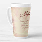 美しパーソナライズされたい母詩 カフェラテマグ (左アングル)