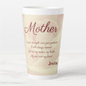 美しパーソナライズされたい母詩 カフェラテマグ (正面)