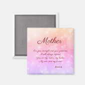 美しパーソナライズされたい母詩 マグネット (正面/裏面)