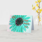 美しパーソナライズされたい花ハッピーバースデー カード (黄色い花)