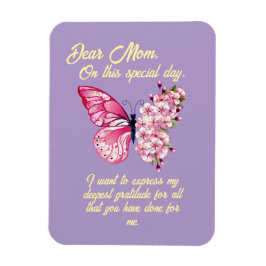 美しパーソナライズされたい蝶の母の日 マグネット