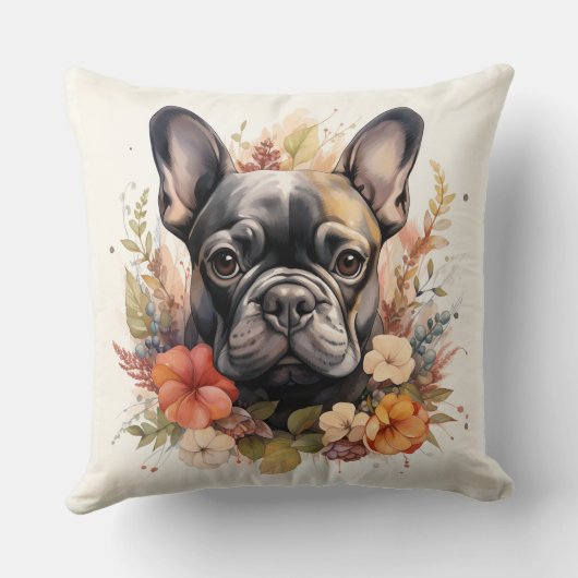 美しフランスのいブルドッグ クッション (裏面)