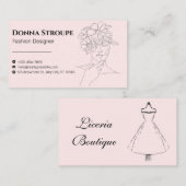 美しミニマルいファッションデザイエレガントナー 名刺 (正面/裏面)