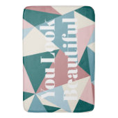 美しモダンいカラフル幾何学的 バスマット (正面縦)