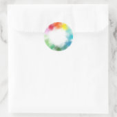 美しモダンいカラフル抽象芸術トレンディー空白の ラウンドシール (バッグ)