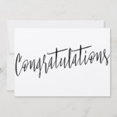 美しモダンいシックな「おめでとう」 カード (正面)