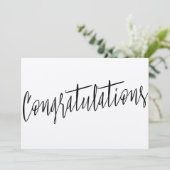 美しモダンいシックな「おめでとう」 カード (スタンド正面)