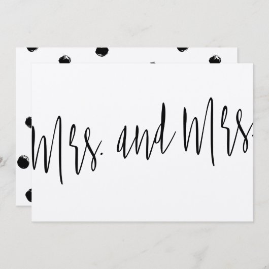 美しモダンいシックな「ミセスとミセス」 (正面/裏面)