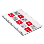 美しモダンい妻のためのコラージュ写真と赤い贈り物 ノートブック (右側)