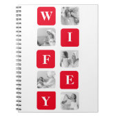 美しモダンい妻のためのコラージュ写真と赤い贈り物 ノートブック (正面)