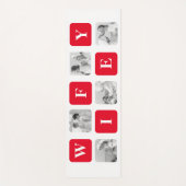 美しモダンい妻のためのコラージュ写真と赤い贈り物 ヨガマット (正面)