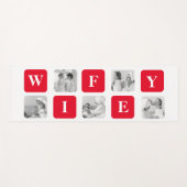 美しモダンい妻のためのコラージュ写真と赤い贈り物 ヨガマット (正面(横))