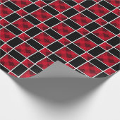 美しモダンい市松模様に広場 ラッピングペーパー (角)