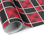 美しモダンい市松模様に広場 ラッピングペーパー (ロールコーナー)