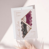 美しモダンい日本の結婚式の日付を保存 招待状