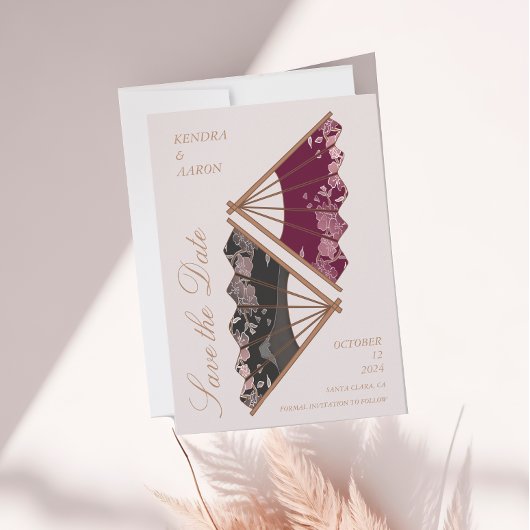 美しモダンい日本の結婚式の日付を保存 招待状