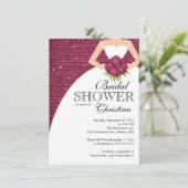 美しモダンい花嫁ブライダルシャワー 招待状 (スタンド正面)