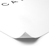 美しモダンい黒のタイ結婚プフェイス ポスター (角)