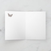 美しモダン考えい白い天使と一緒に カード (内部)