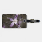 美しモノグラムのい紫色のクレマチスの花 ラゲッジタグ (裏面横)