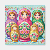 美しロシアのい人形 マグネット (正面)