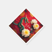 美し中国のいドラゴン新年2024 PPN02 スタンダードカクテルナプキン (角)