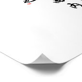 美し中国のい書道 – 美徳の人 ポスター (角)