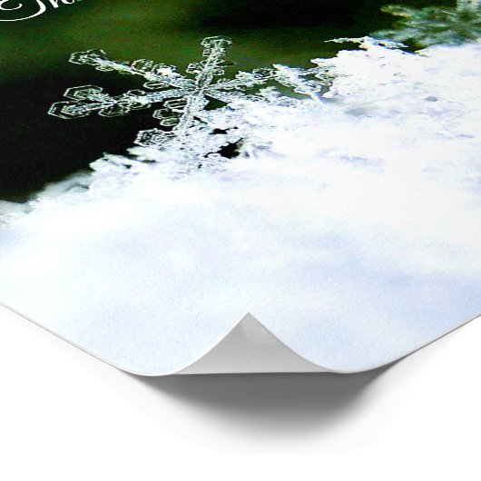 美し実在い雪の結晶が私の心のポスターを歌う ポスター (角)